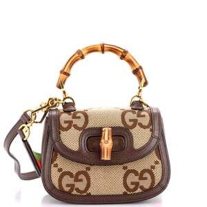 Gucci Bamboo Top Handle Bag Jumbo Gg #331896G23B